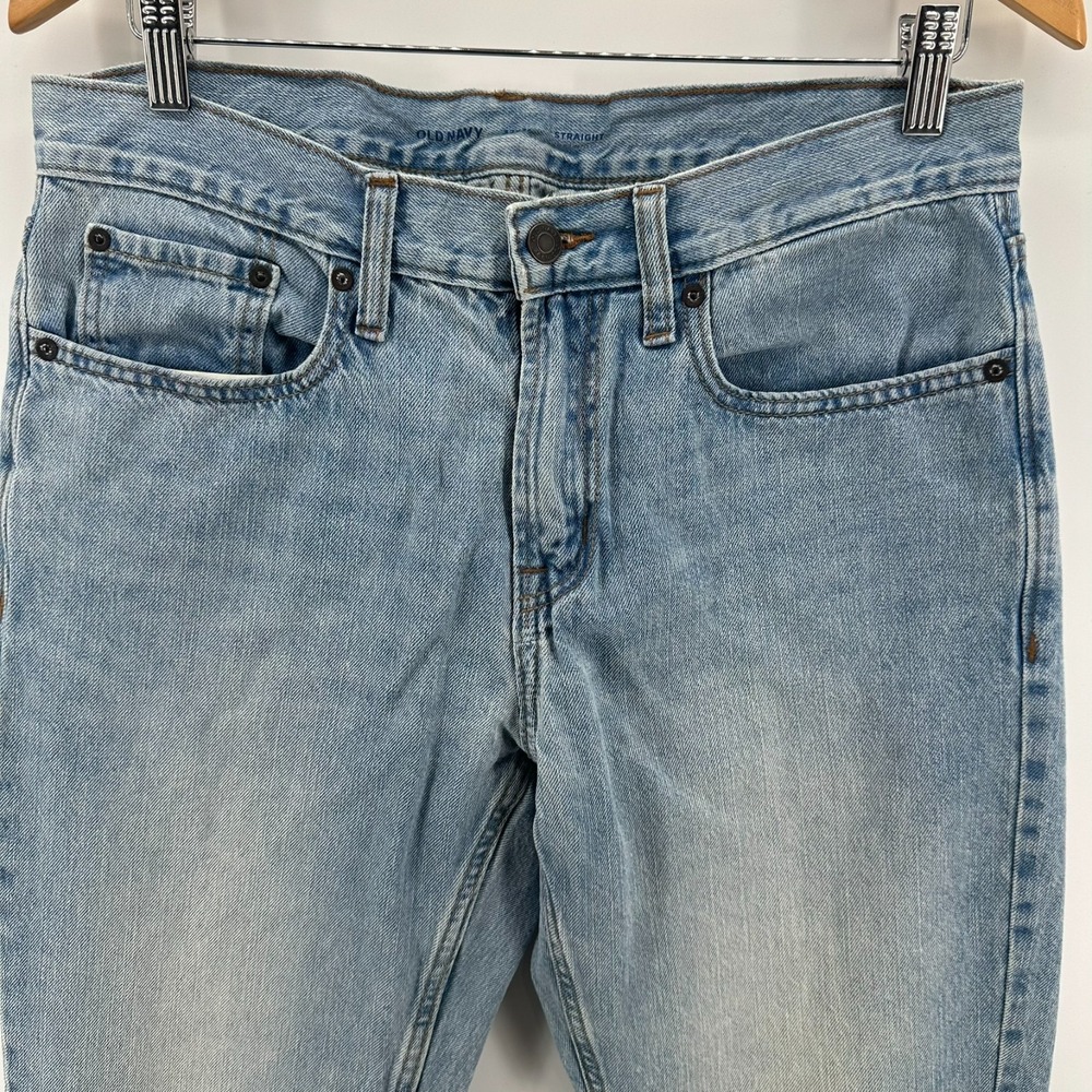 Old Navy‎ Jeans Mens 32x32 Light Blue Straight Built In Tough Comfort Denim